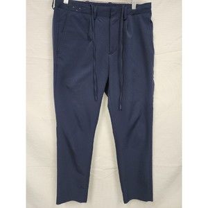 Crosby & Howard 32 x 30 Navy Blue Drawstrings Dress Pants Loose Fit Mens
